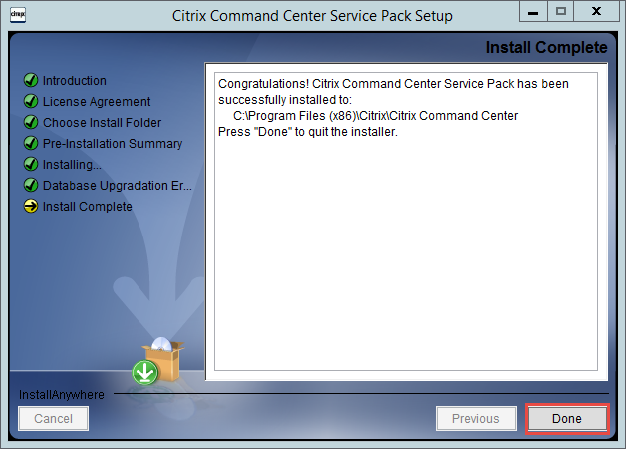 Citrix Command Center Upgrade